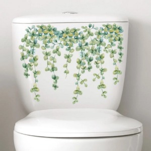 화장실 변기 스티커 욕실 꾸미기 꽃무늬 데코스티커 식물